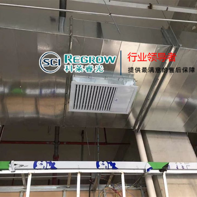 山東中南科萊科萊睿光臨河工地風(fēng)管閥門安裝